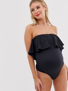 tehotenske plavky čierne bez ramienok